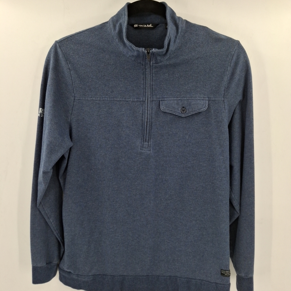Travis Mathew The 805 Quarter Half Zip Golf Blue Large